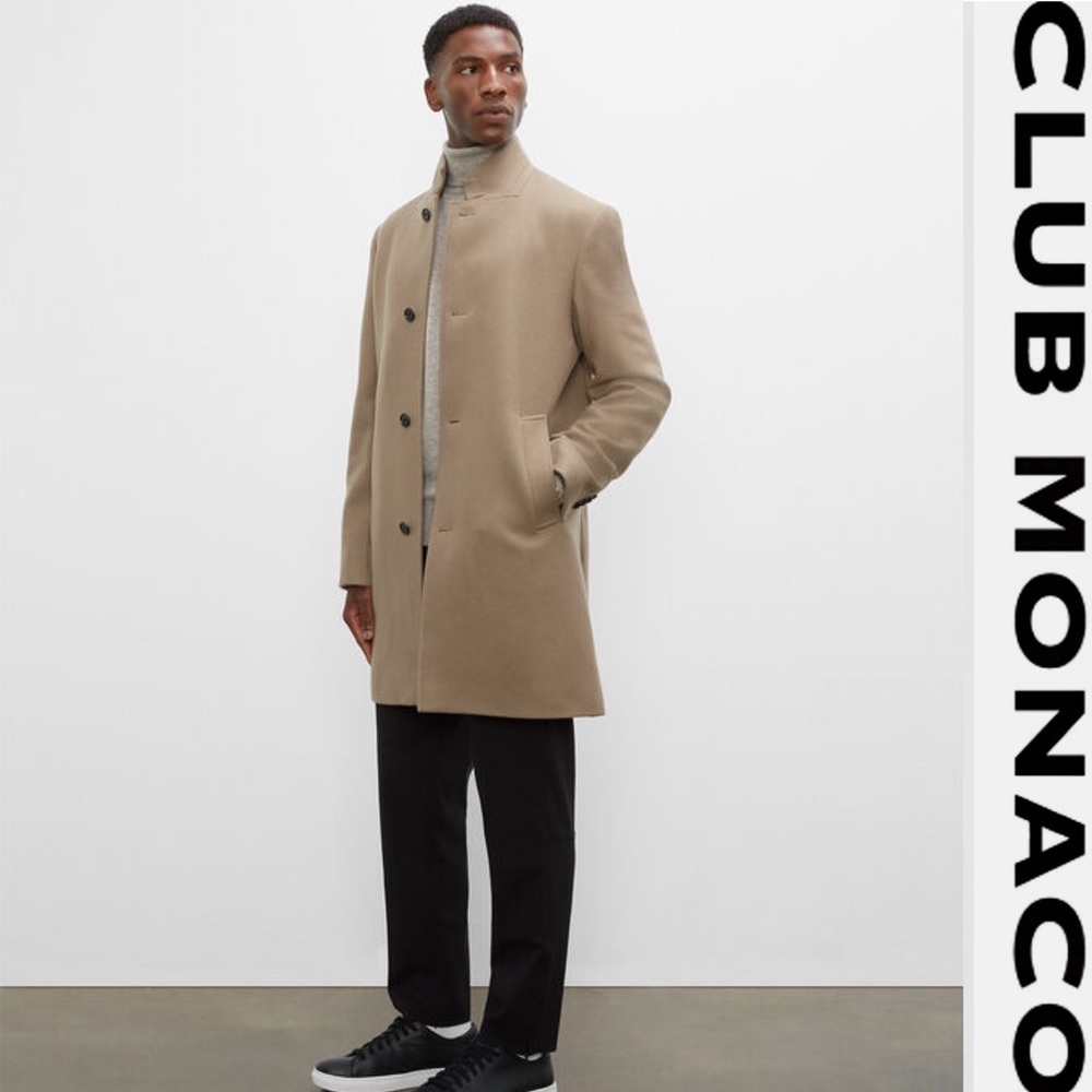 Men’s Club Monaco Loukas Funnel-Neck Coat